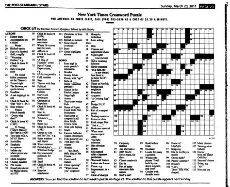 first nyt crossword|ny times printable crossword.